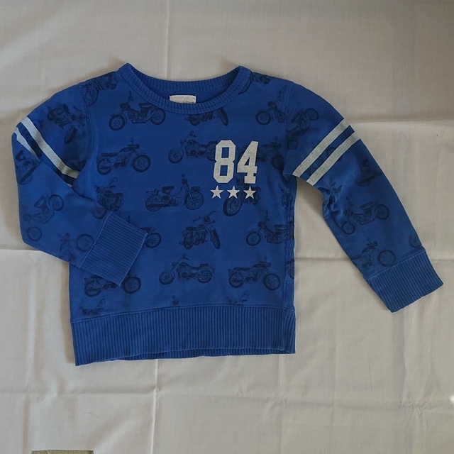 motherways(マザウェイズ)の青 バイク120トレーナー キッズ/ベビー/マタニティのキッズ服男の子用(90cm~)(Tシャツ/カットソー)の商品写真