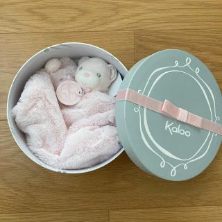 ジェラートピケ(gelato pique)のkaloo くまのパペット　新品未使用　出産祝い　ピンク(ぬいぐるみ/人形)