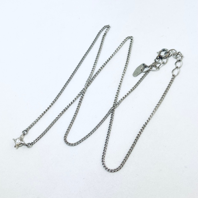 pt850 ダイヤモンド プチネックレス　40cm 0.13ct ネックレス レディースのアクセサリー(ネックレス)の商品写真