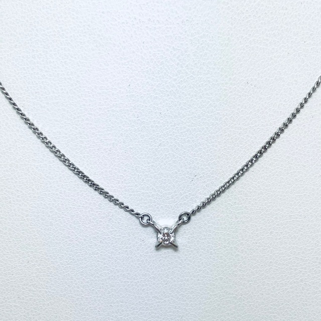 pt850 ダイヤモンド プチネックレス 40cm 0.13ct ネックレス pt850 ダイヤモンド プチネックレス 40cm 0.13ct ネックレス