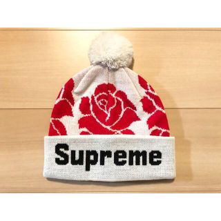 シュプリーム(Supreme)のシュプリーム　Rose Beanie　白(ニット帽/ビーニー)