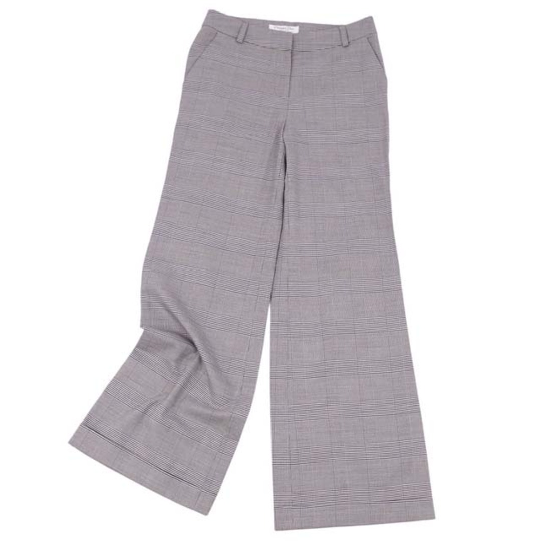 Christian Dior - 美品 クリスチャンディオール Christian Dior パンツ フレア ワイドパンツ チェック レディース ボトムス F36 GB8 D34 USA4(S相当) グレー