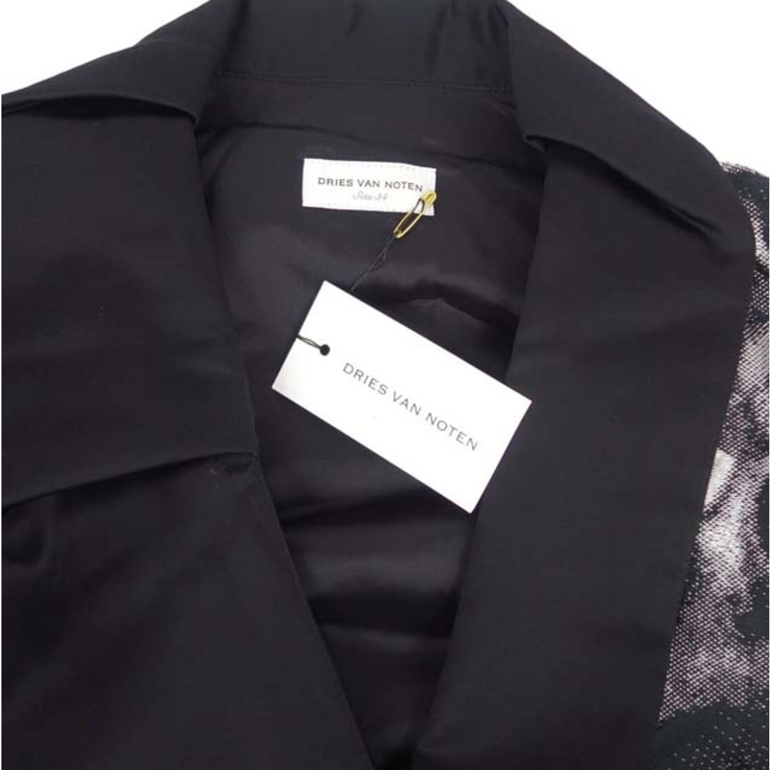 極美品 ドリスヴァンノッテン DRIES VAN NOTEN ドレス ワンピース 2020AW ノースリーブ 34 (S相当) ブラック/ホワイト