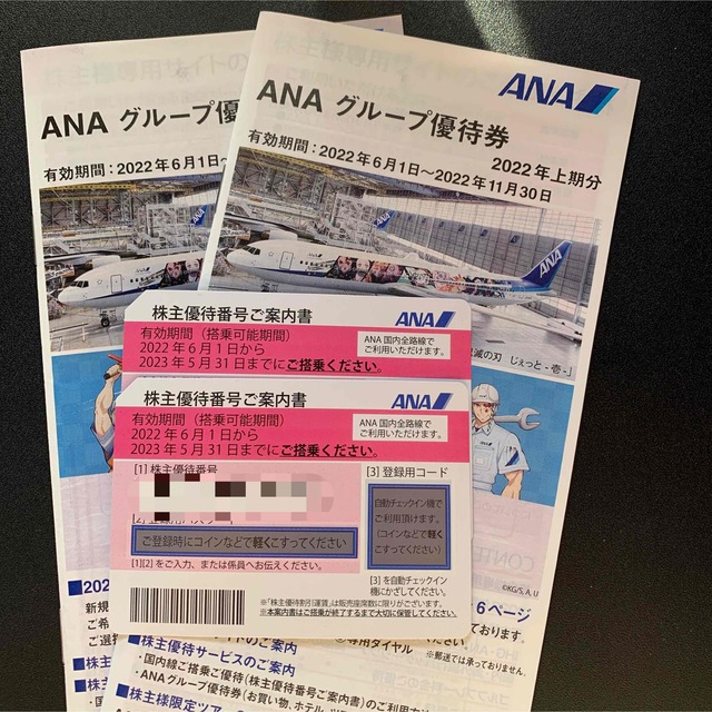 ANA(全日本空輸)(エーエヌエー(ゼンニッポンクウユ))の【ぐんべさん専用】ANA 株主優待券 チケットの優待券/割引券(その他)の商品写真