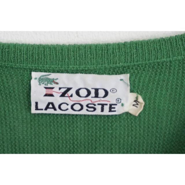 LACOSTE(ラコステ)のラコステ IZOD LOCOSTE ニット セーター Vネック グリーン 糸巻 メンズのトップス(ニット/セーター)の商品写真