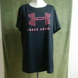 アンダーアーマー(UNDER ARMOUR)のUNDER ARMOUR　半袖Tシャツ ウォームアップ　黒　レディースL-LL(Tシャツ(半袖/袖なし))