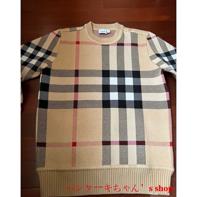 古着 BURBERRY GOLF ニット エルボーパッチ ノバチェック 5b-