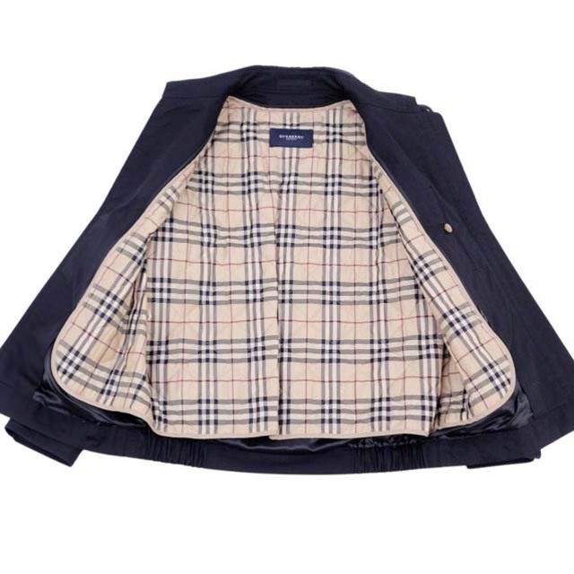 美品 バーバリー ロンドン BURBERRY LONDON ジャケット ブルゾン ライナー付き コットン100% アウター メンズ M ブラック