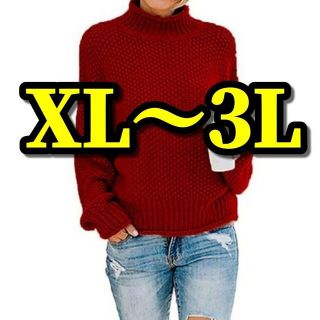 大きいサイズ レディース トップス ニット 長袖 XL 3L カジュアル(ニット/セーター)