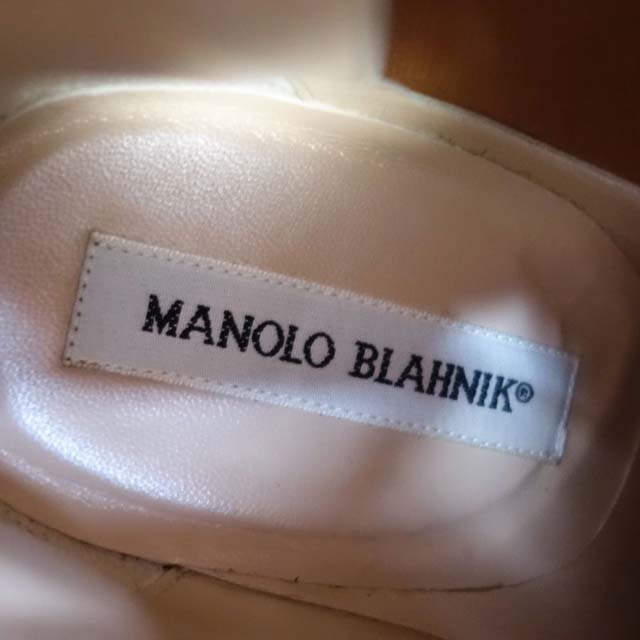 MANOLO BLAHNIK(マノロブラニク)の美品 マノロ・ブラニク Manolo Blahnik ブーツ サイドゴアブーツ スウェードレザー ヒール シューズ 靴 レディース 37(24cm相当) ブラウン レディースの靴/シューズ(ブーツ)の商品写真