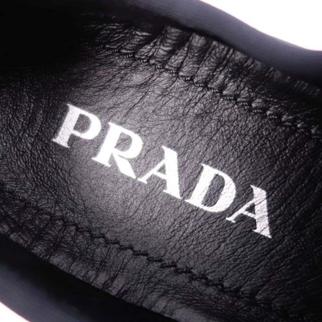 PRADA(プラダ)の美品 プラダ PRADA スニーカー キャンバス ロゴ ローカット シューズ 靴 レディース 38(25cm相当) ブラック レディースの靴/シューズ(スニーカー)の商品写真