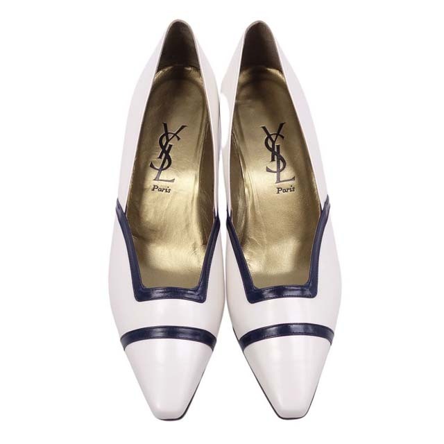 未使用 Vintage イヴサンローラン Yves Saint Laurent パンプス カーフ