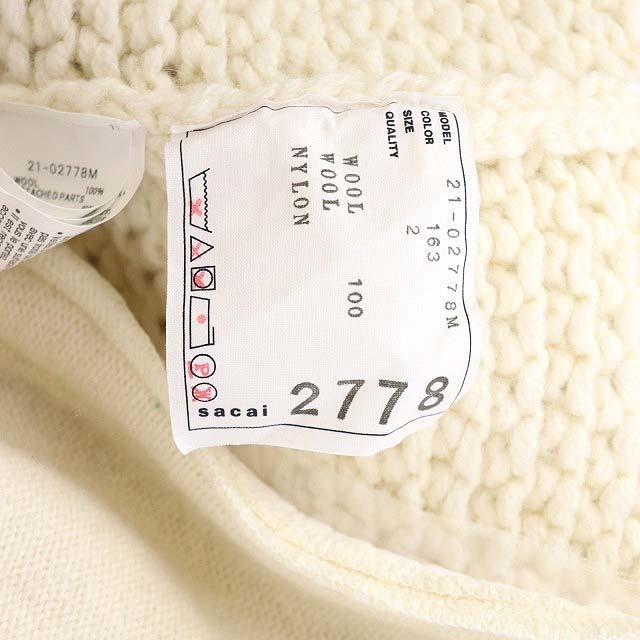 sacai - サカイ ニットジャケット ブルゾン ジップアップ バイカラー
