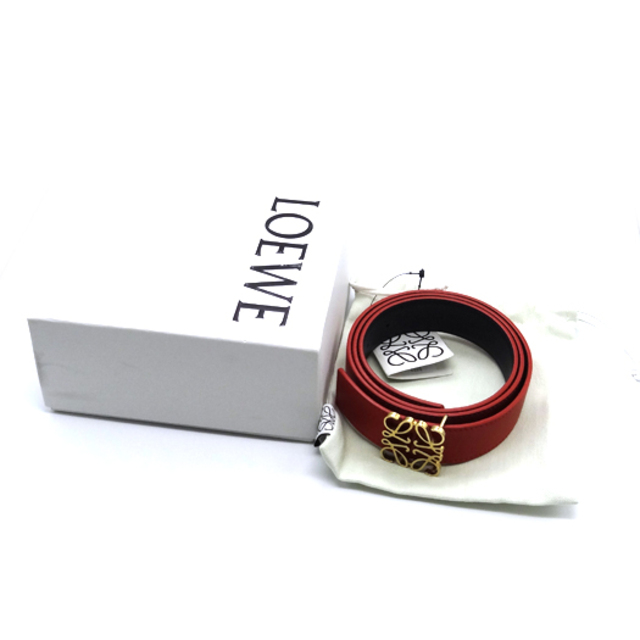 LOEWE - ロエベ アナグラム ベルト 95/38 レザー レッド 515.01.011の