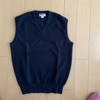 学生服ベスト　暖かウールＶネック　濃紺(ニット)