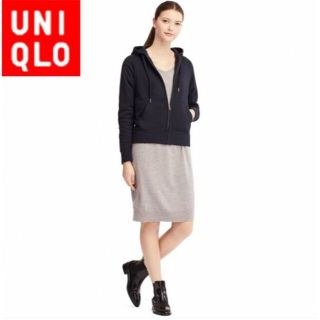 ユニクロ(UNIQLO)のユニクロ 40691 スウェットフルジップパーカ（長袖）L ネイビー(ブルゾン)