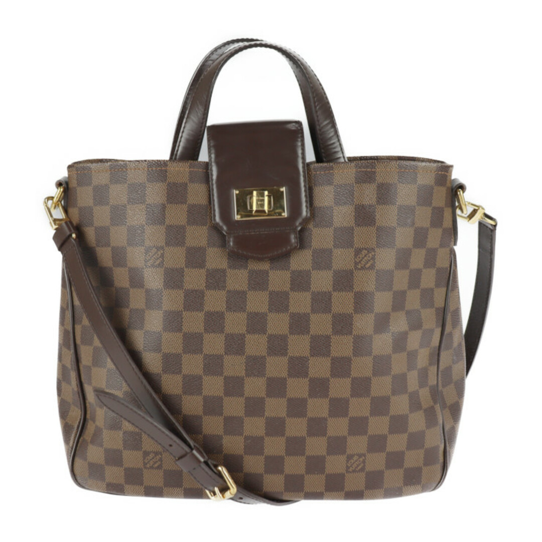 LOUIS VUITTON ルイ ヴィトン  カバ ローズベリー ハンドバッグ N41177  ダミエキャンバス レザー  エベヌ ブラウン ゴールド金具  ターンロック 2WAY ショルダーバッグ トートバッグ ビトン 【本物保証】