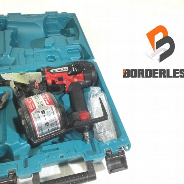 ☆比較的綺麗☆makita マキタ 高圧 エア釘打機 AN634H 赤/レッド エア