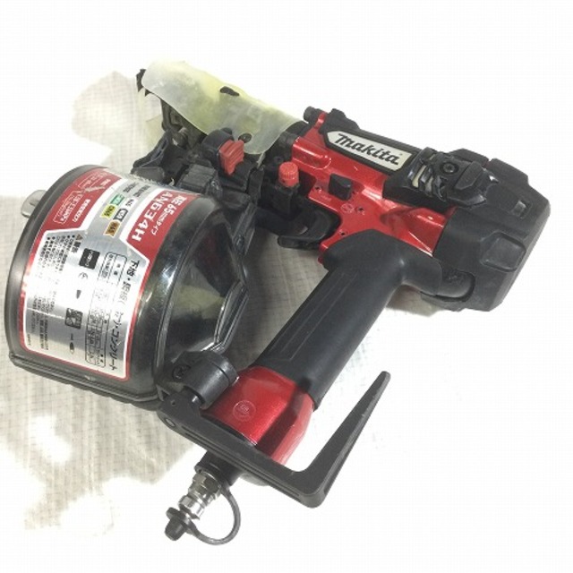 ☆比較的綺麗☆makita マキタ 高圧 エア釘打機 AN634H 赤/レッド エア