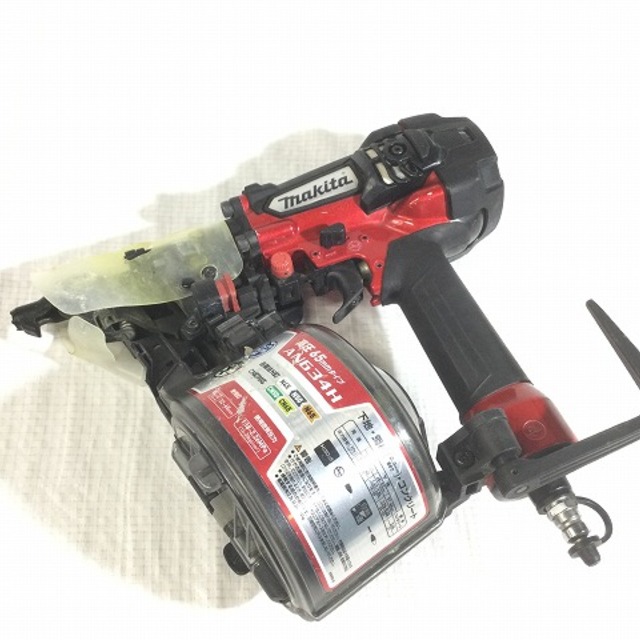 ☆比較的綺麗☆makita マキタ 高圧 エア釘打機 AN634H 赤/レッド エア