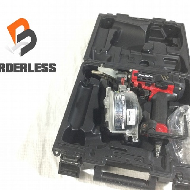 ☆比較的綺麗☆makita マキタ 高圧 エア釘打機 AN534H 赤/レッド エア