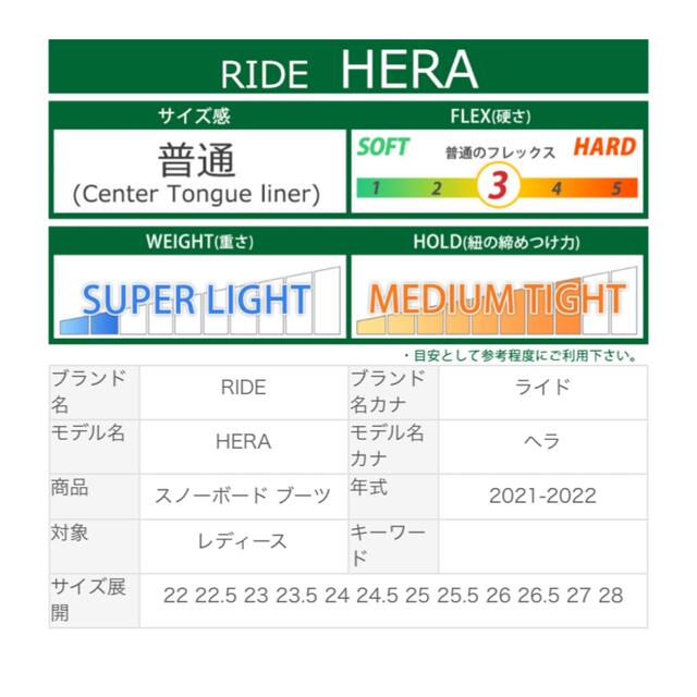 21-22 RIDE/ライド HERA ヘラ ブーツ レディース ダブルボアスポーツ/アウトドア