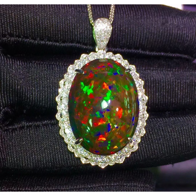 天然オパール ダイヤ ペンダントトップ3.7ct k18 ¥ | top-chassis