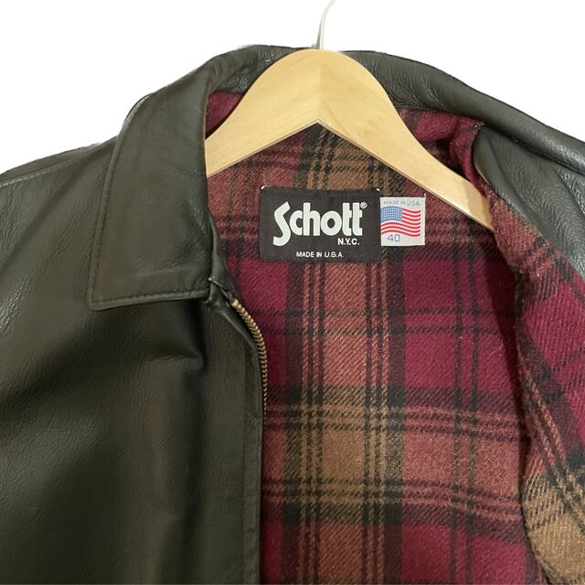 schott(ショット)の【美品✨】schott ライダース　シングル襟付き　レザージャケット メンズのジャケット/アウター(レザージャケット)の商品写真