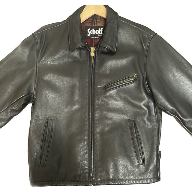 schott - 【美品✨】schott ライダース シングル襟付き レザー