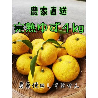 ゆず（完熟柚子）4kg(約30個)＊無農薬＊徳島県＊収穫後発送2(フルーツ)