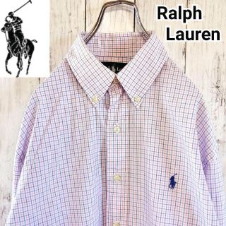 ラルフローレン(Ralph Lauren)の《美品 古着》ラルフローレン 刺繍ロゴ ワンポイント BDシャツ オーバーサイズ(シャツ)