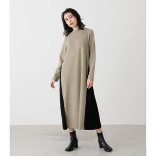 アズールバイマウジー(AZUL by moussy)のサイドプリーツコンビネーションワンピース(ロングワンピース/マキシワンピース)