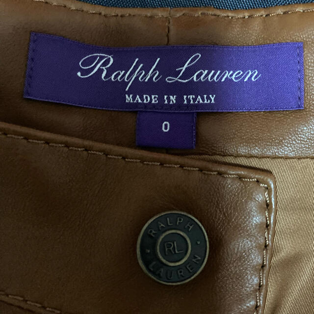 Ralph Lauren(ラルフローレン)の⭐️美品⭐️ラルフローレンレザーパンツ⭐️コレクション⭐️パープルレーベル⭐️ レディースのパンツ(その他)の商品写真