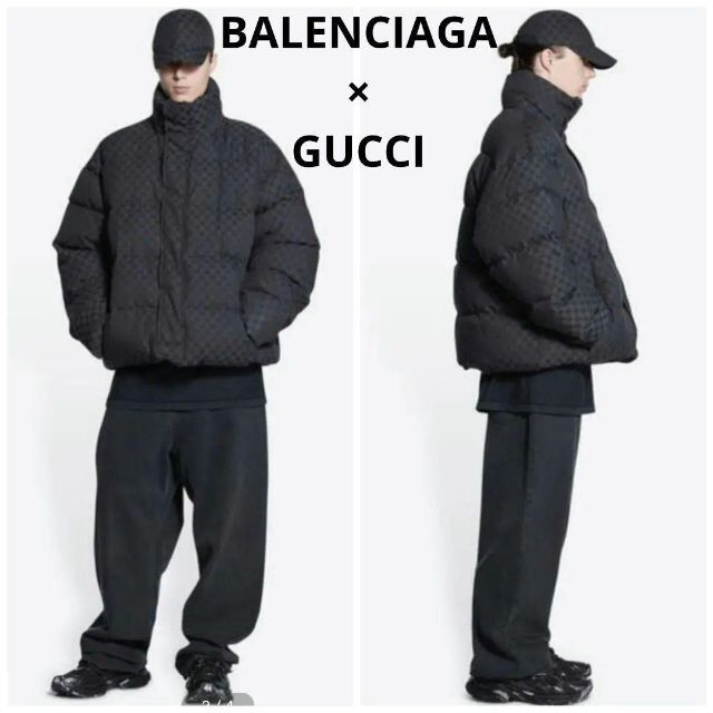 Balenciaga - 【激レア☆ポップアップ限定】BALENCIAGA×GUCCIダウンジャケット黒