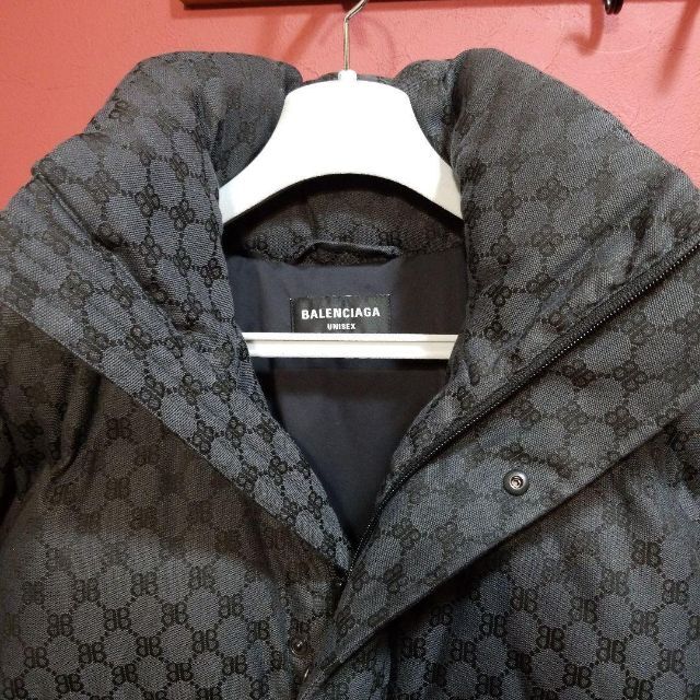 ララパパBALENCIAGA ✖︎GUCCIコラボデザイン　ダウンベスト 黒 ララパパ様専用BALENCIAGA ✖︎GUCCIコラボデザイン ダウンベスト 黒