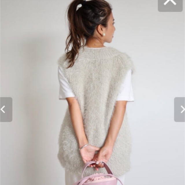 DEUXIEME CLASSE(ドゥーズィエムクラス)のgypsohila  AYAKO ジプソフィアFeather Knit Vest レディースのトップス(ベスト/ジレ)の商品写真