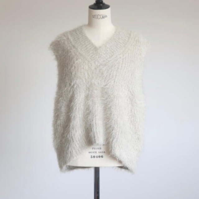 gypsohila AYAKO ジプソフィアFeather Knit Vest 良質 kinetiquettes.com