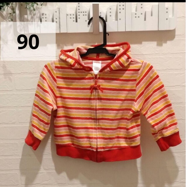 GYMBOREE(ジンボリー)のパーカー　90　ボーダー　女の子　上着 キッズ/ベビー/マタニティのキッズ服女の子用(90cm~)(ジャケット/上着)の商品写真