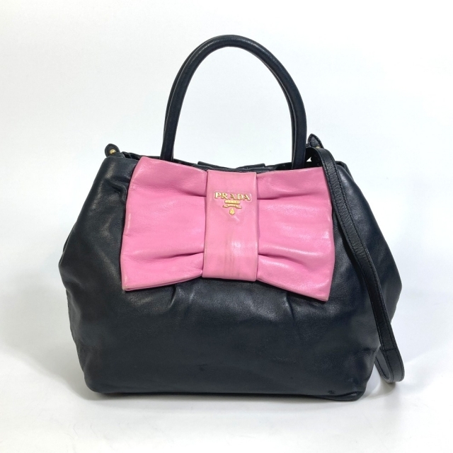 プラダ PRADA リボンモチーフ BN1604 ロゴ/2WAY ミニバッグ/ショルダー