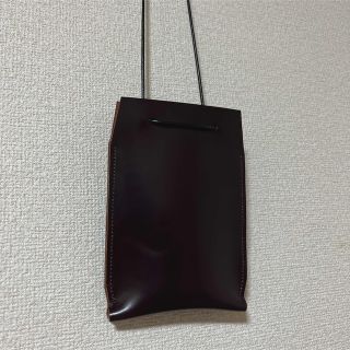 【本革】レザー サコッシュ スマホポシェット ハンドメイド ユニセックス(スマホケース)