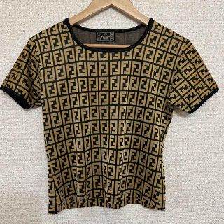 フェンディ(FENDI)の90s FENDI フェンディ ズッカ柄 半袖 カットソー(Tシャツ(半袖/袖なし))