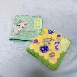 ラデュレ(LADUREE)の新品未使用　ラデュレ　ハンカチ　2枚セット　(3)(ハンカチ)