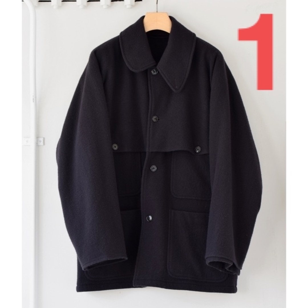 COMOLI コモリ ナッピングウールマッキノウクルーザー 1 - ブルゾン COMOLI コモリ ナッピングウールマッキノウクルーザー 1 - ブルゾン