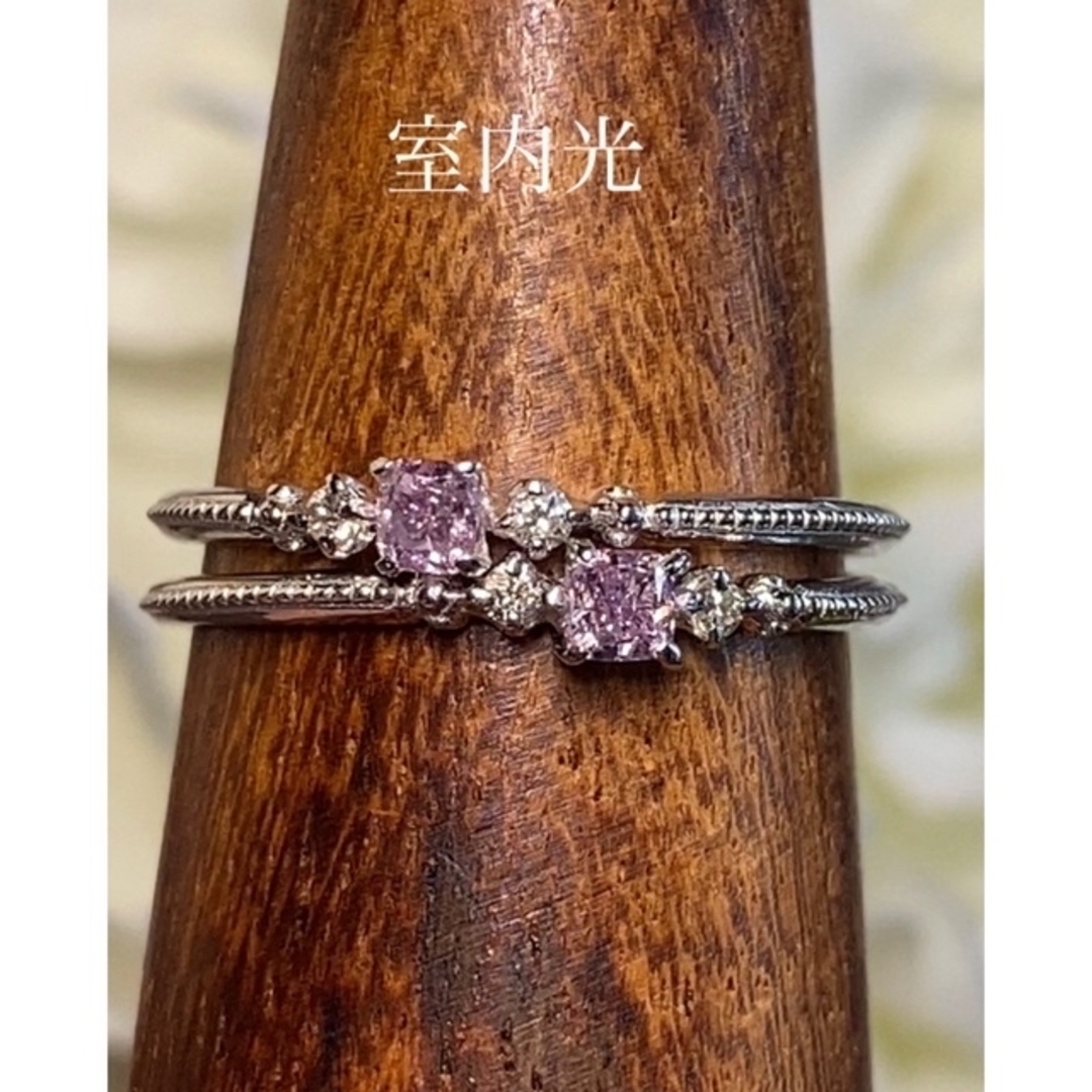 ご専用✨クラシック✨ファンシーパープリッシュピンク天然ダイヤモンドリング レディースのアクセサリー(リング(指輪))の商品写真