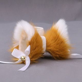 ネコ耳カチューシャ♥鈴リボン　ねこ耳　猫耳　 パッチン　ヘアピン m17L(コスプレ)