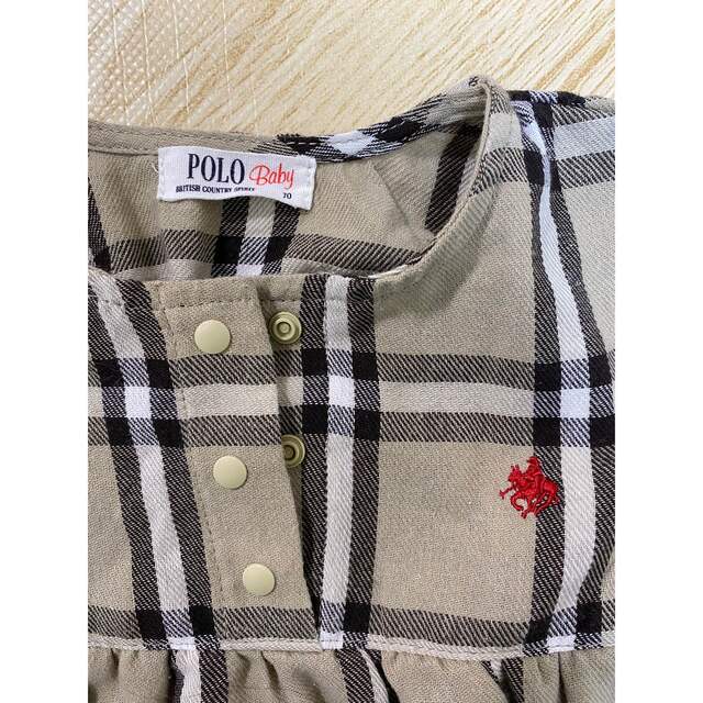 ポロベビー　polo baby ロンパース　ワンピース キッズ/ベビー/マタニティのベビー服(~85cm)(ロンパース)の商品写真