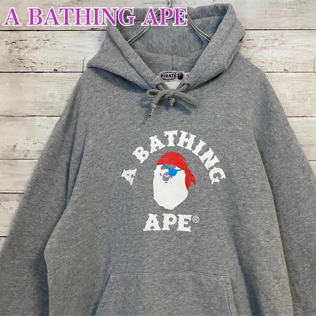 A BATHING APE アベイシングエイプ パーカー アーチロゴセンターロゴ