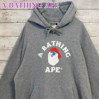 A BATHING  APE ベイシングエイプ　パーカー　センターロゴ　サイズL