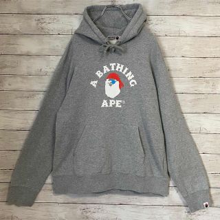 A BATHING  APE ベイシングエイプ　パーカー　センターロゴ　サイズL