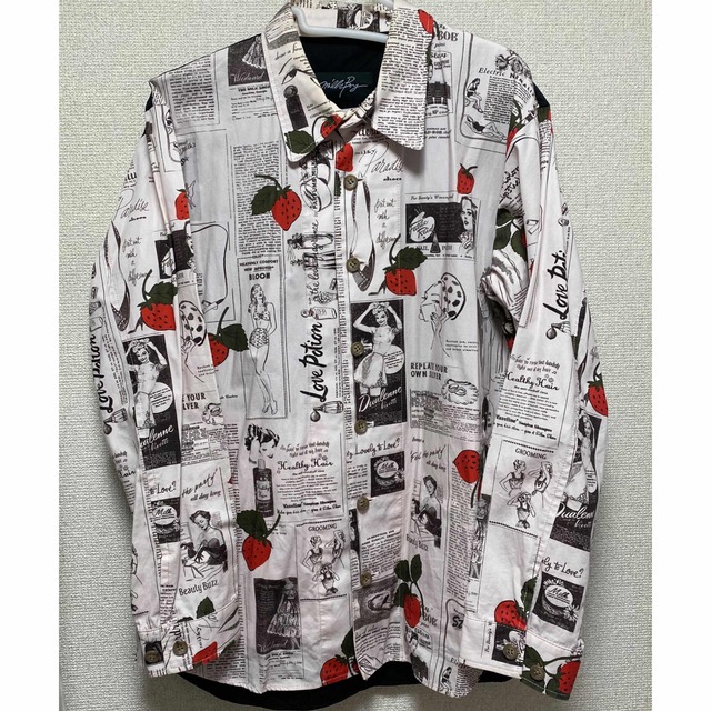 MILKBOY STRAWBERRY NEWS SHIRTS ピンク